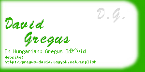 david gregus business card